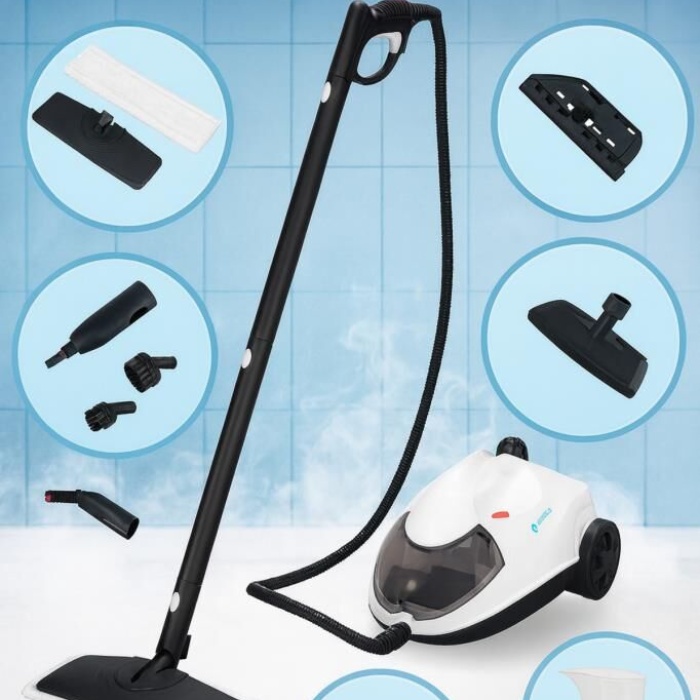 BE-3450 Çok Fonksiyonlu Saklama Hazneli 5 Bar 5m Kablo 2L Su Hazneli Buharlı Temizlik Makinesi Beyaz BE-3450, one size