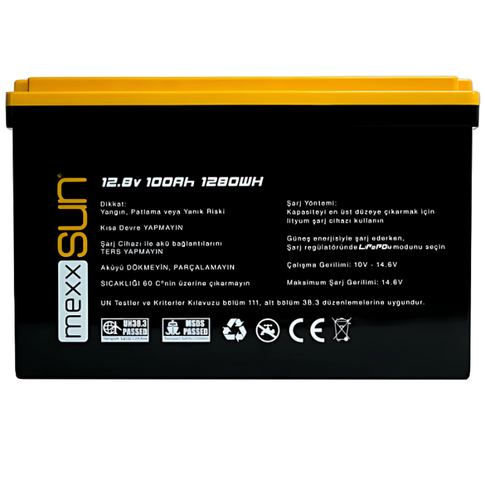 Mexxsun 12.8 V 100 AH Lityum Akü