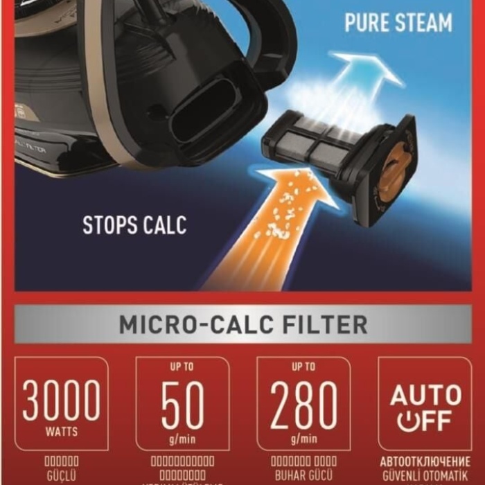 TEFAL Fv8064 Pureglıss Buharlı Ütü 020381