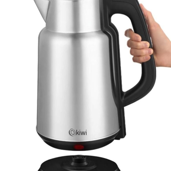 Kiwi KK-3334 Su Isıtıcı | 2.2L Paslanmaz Çelik, 360° Kablosuz, Gizli Rezistans