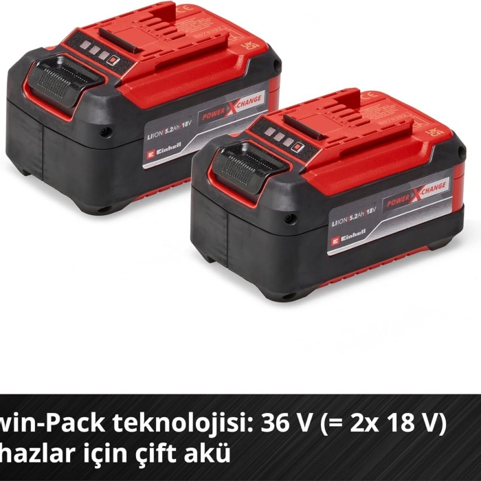Einhell 2x18V 5,2 Ah Power-X-Change Twinpack Akü - 4511526
