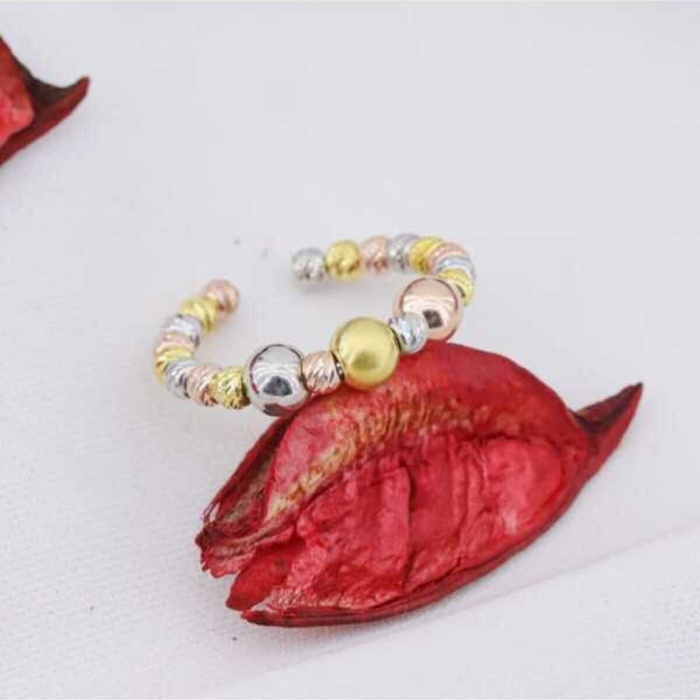 Dorissa Altın Yaldızlı Gümüş Yüzük