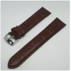 Unisex Kahverengi Croco Hakiki Deri Saat Kordonu 22 mm