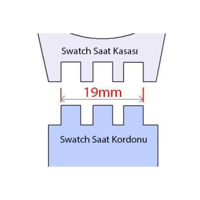 19mm Swatch Uyumlu Chrono Model Slikon Saat Kordonu - KAHVE