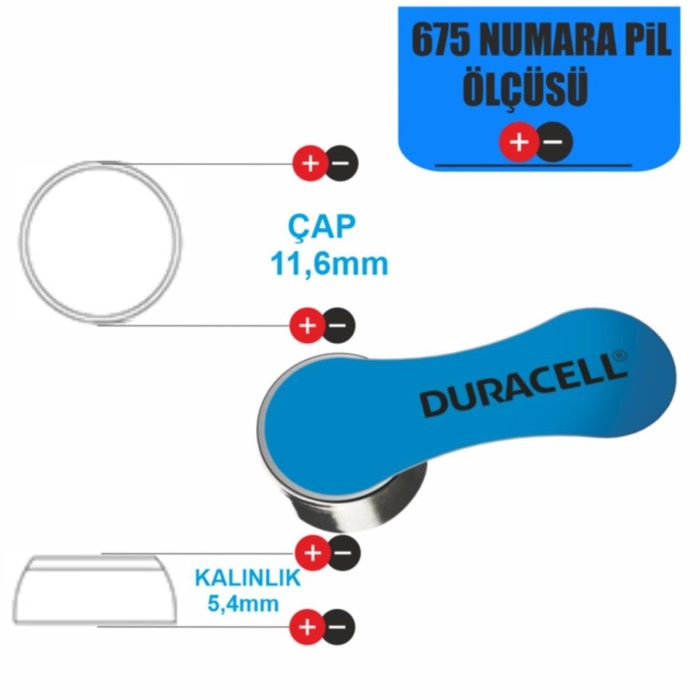 675 Numara Kulaklık Pili 6lı-5 Paket 5*6
