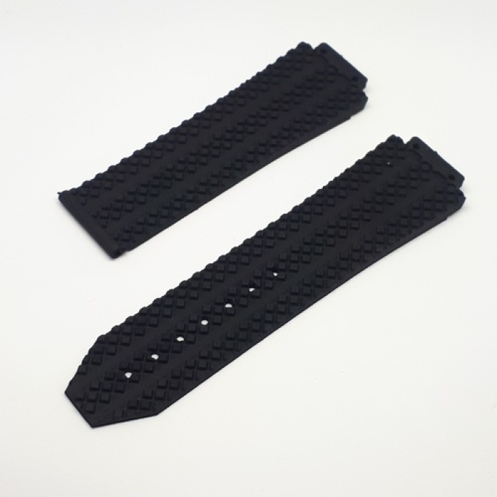Slikon Saat Kordonu Kayışı Kilit Siyah 22mm