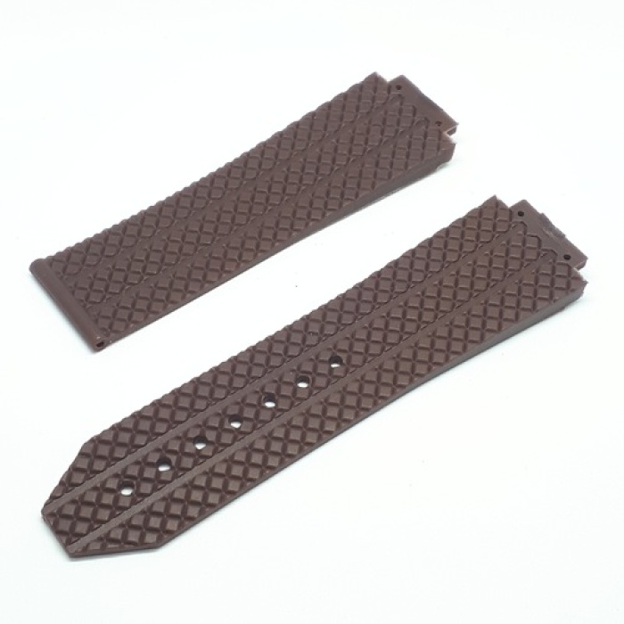 Kahve Slikon Saat Kordonu Kayışı| kilit 22mm -