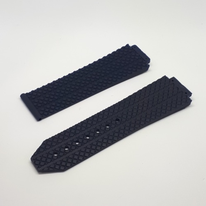 Uyumlu Slikon Saat Kordonu Kayışı Lacivert Kilit 22mm