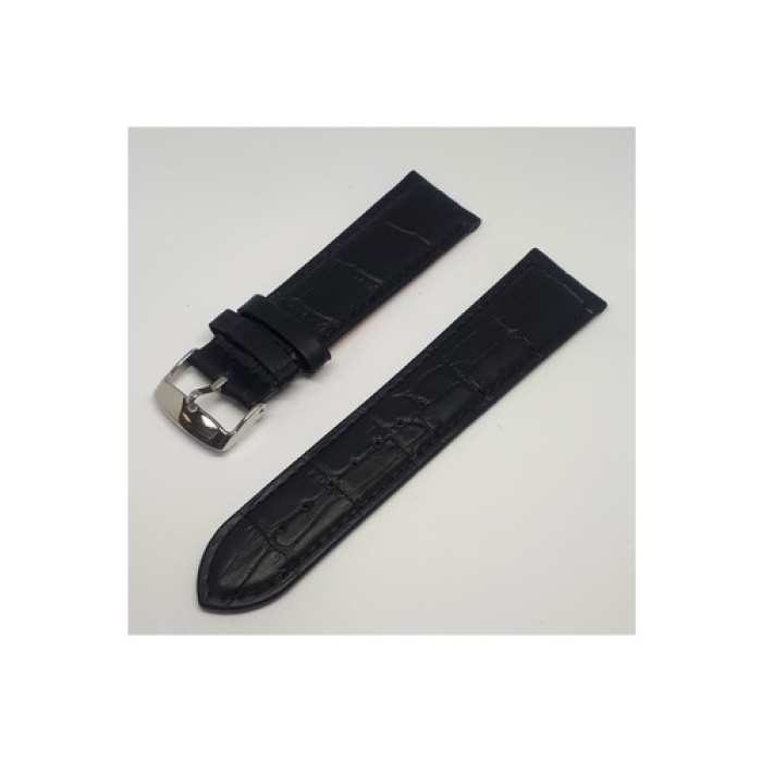 Croco Deri Saat Kordonu Siyah Renk 18mm