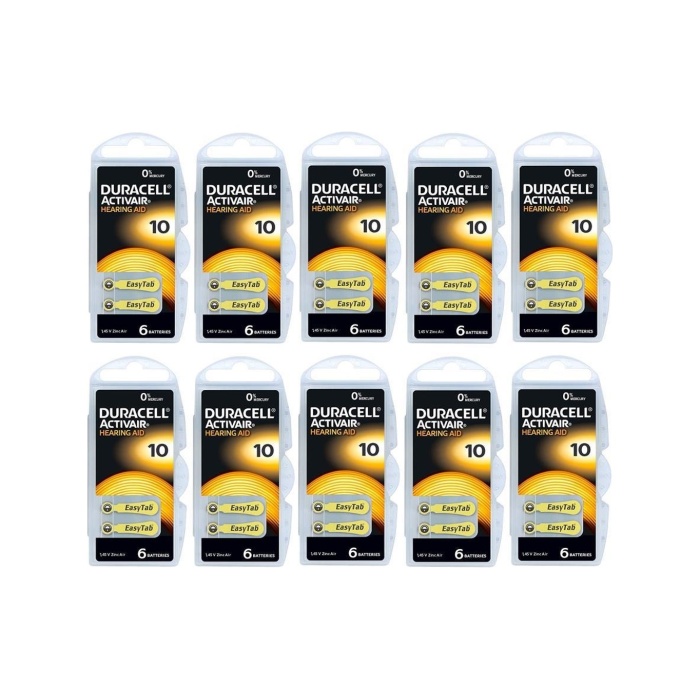10 Numara Işitme Cihaz Pili Kulaklık Pili 6lı*10 Paket