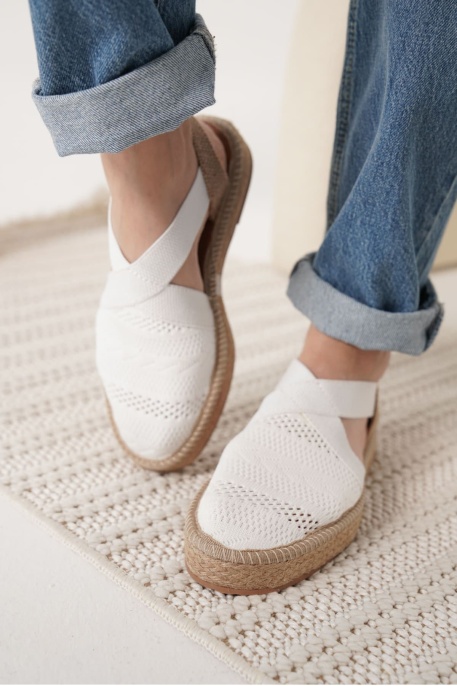 Rosa Kadın Beyaz Espadril Ayakkabı