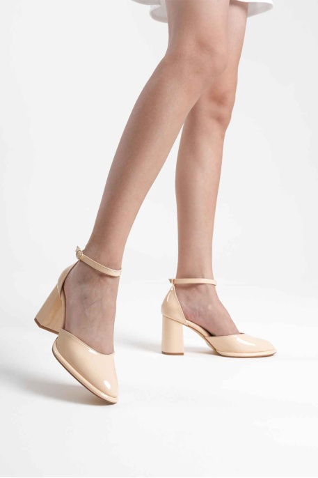 Theresa Açık Sarı Rugan Kadın Topuklu Ayakkabı