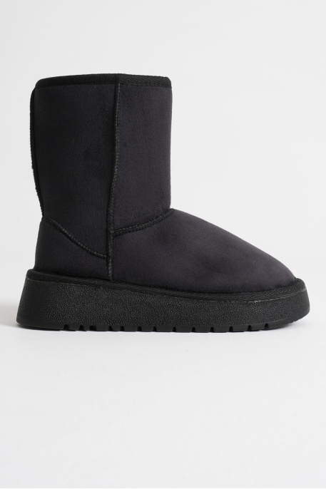 Anisa Kadın Siyah Kışlık Kürklü Bot