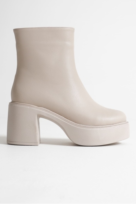 Keti Kadın Bej Topuklu Bot