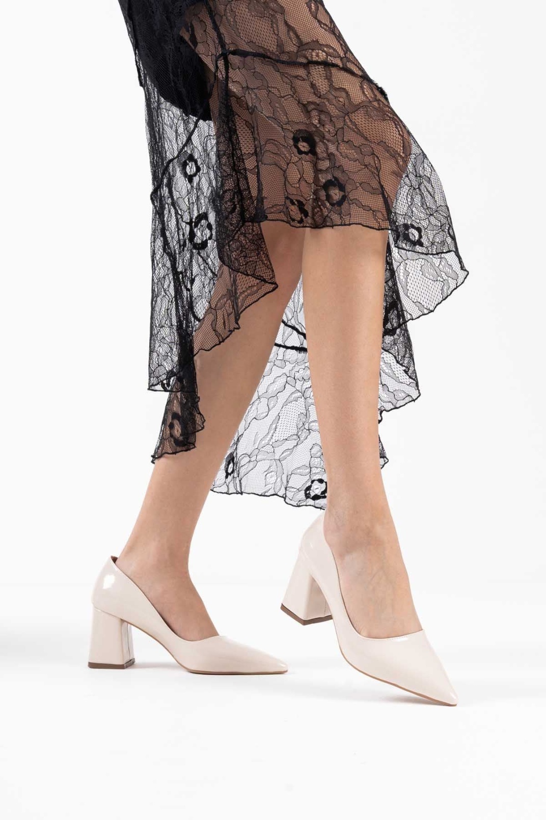 Valeria Bej Rugan Kadın Topuklu Ayakkabı