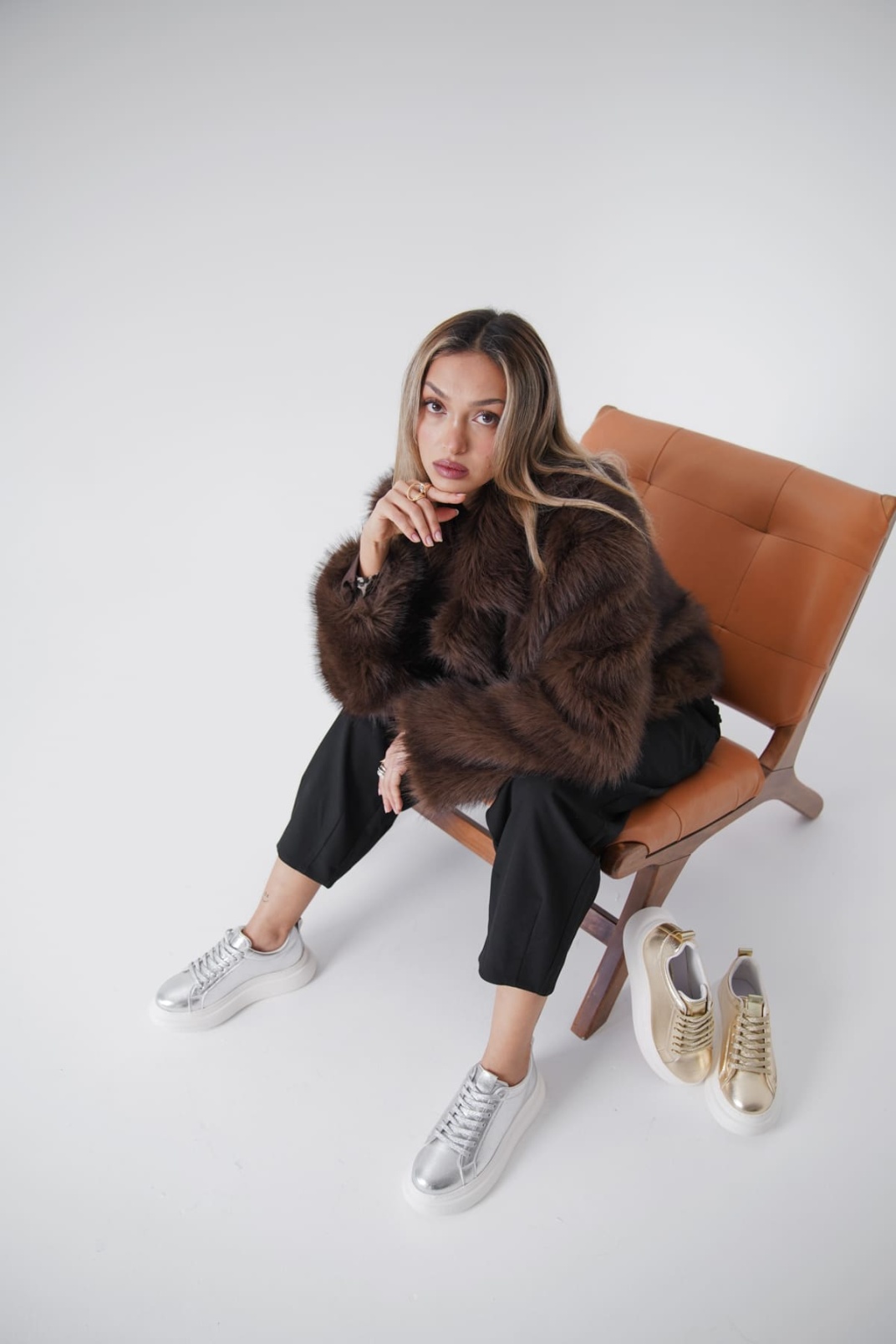 Dina Kadın Altın Sneaker