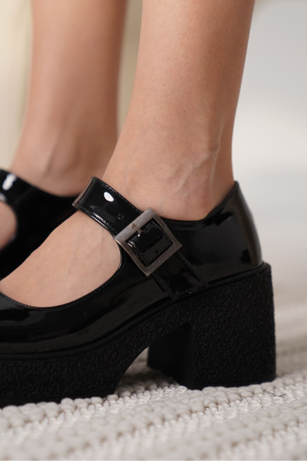 Helen Kadın Siyah Rugan Günlük Ayakkabı