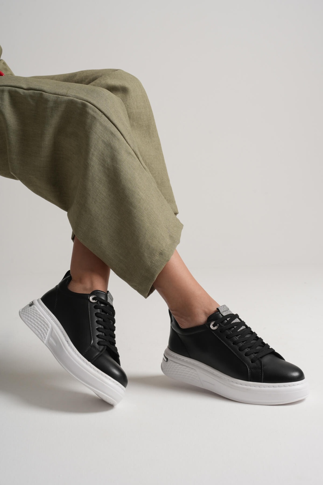 Liza Kadın Şık Günlük Siyah Sneaker