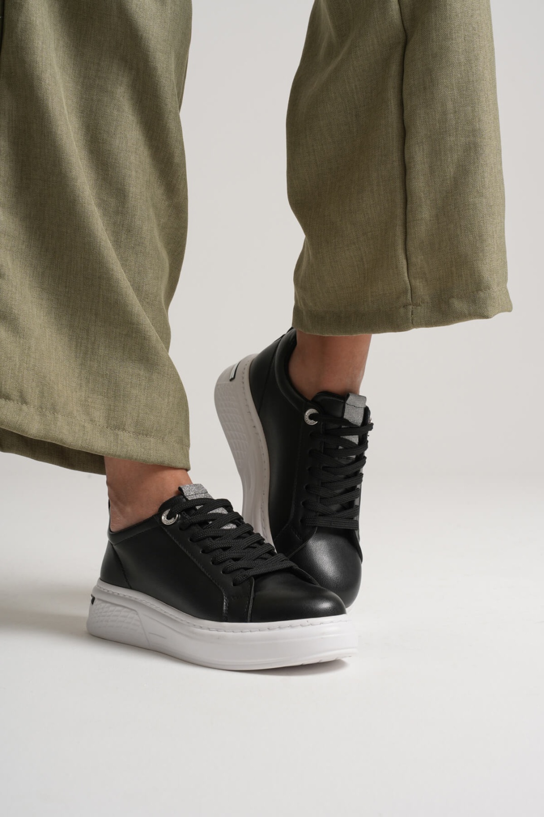 Liza Kadın Şık Günlük Siyah Sneaker