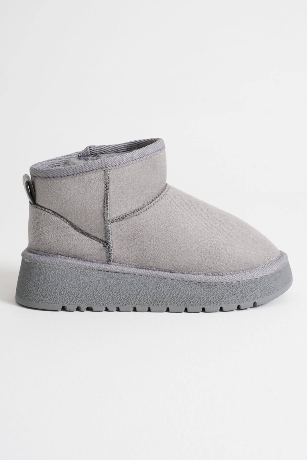 Alina Kadın Gri Kışlık Kürklü Bot