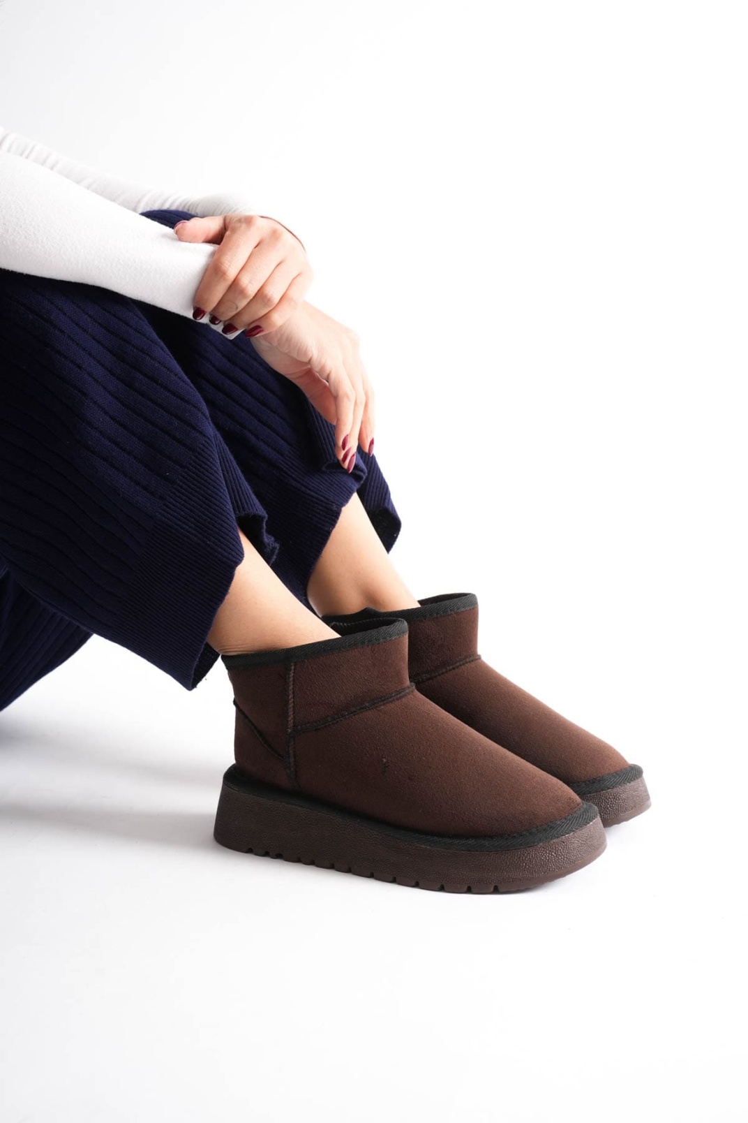 Alina Kadın Acı Kahve Kışlık Kürklü Bot