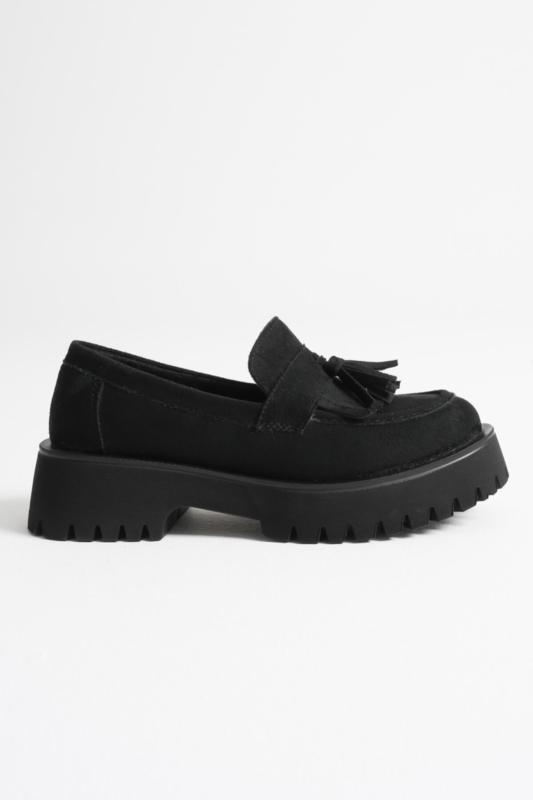 Mina Kadın Günlük Siyah Süet Loafer Ayakkabı
