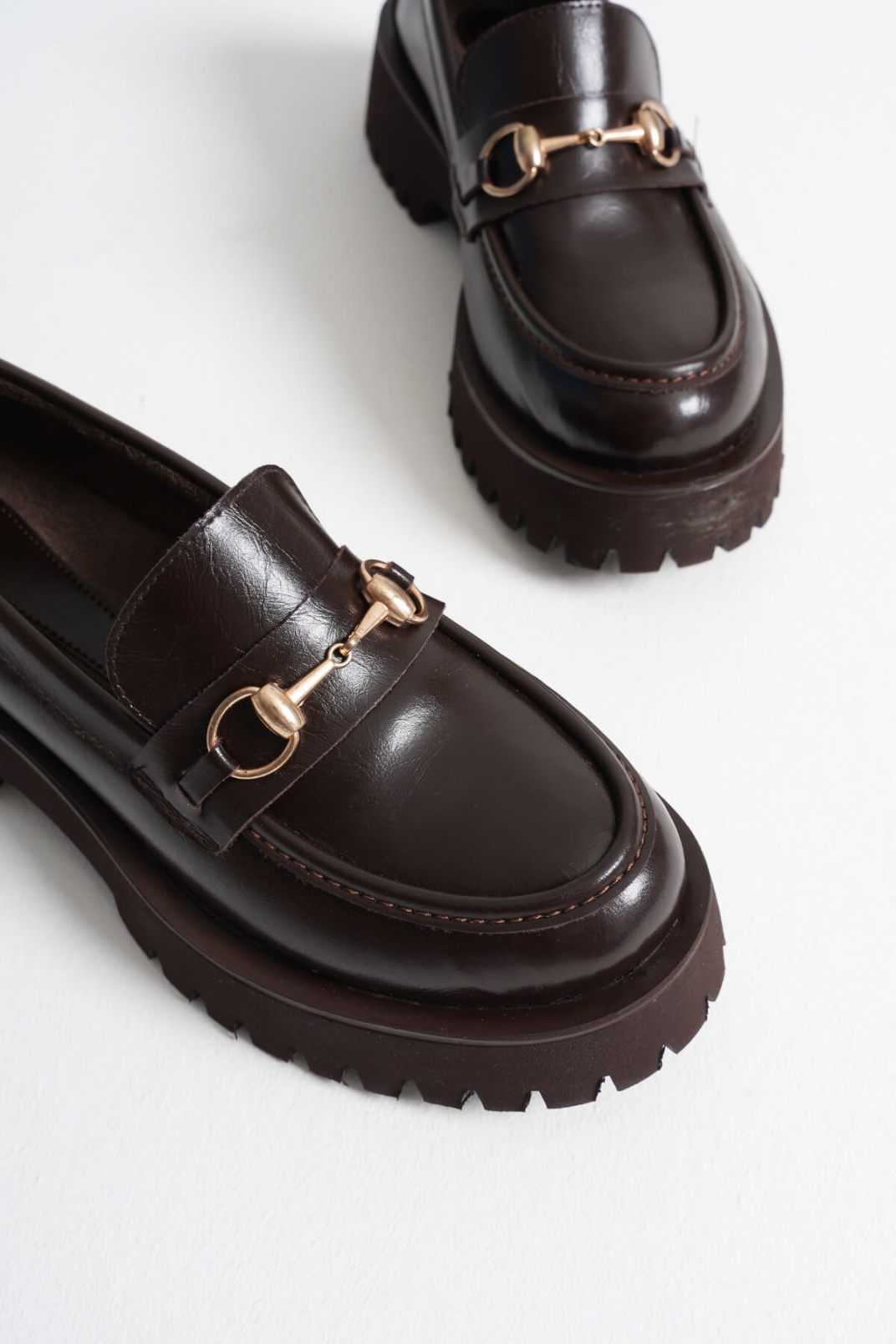 Lara Toka Detaylı Acı Kahve Günlük Loafer Ayakkabı