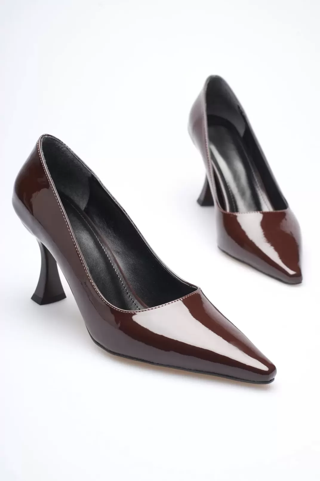 Kadın Rugan Acı Kahve Stiletto TR08MS27M