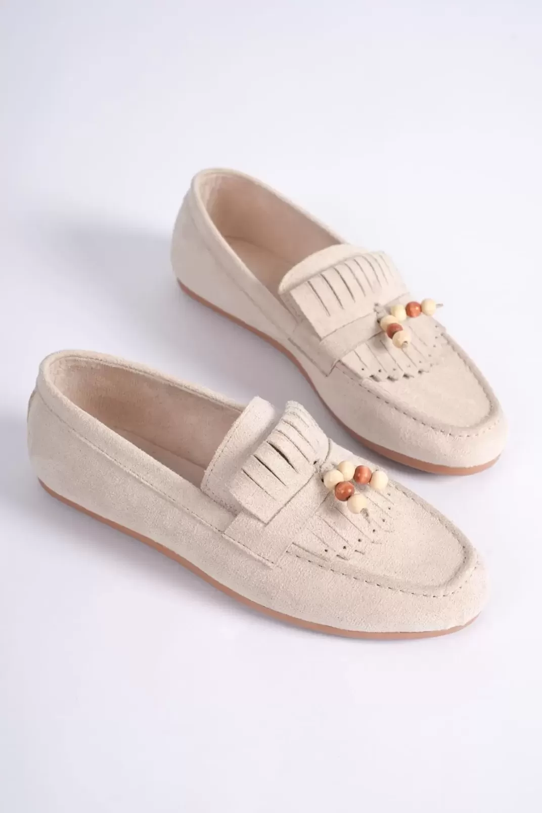 Kadın Bej Süet Günlük Ayakkabı  TR19MS03B