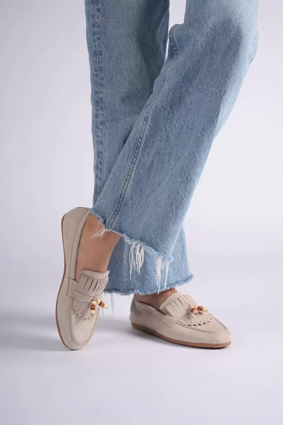 Kadın Bej Süet Günlük Ayakkabı  TR19MS03B