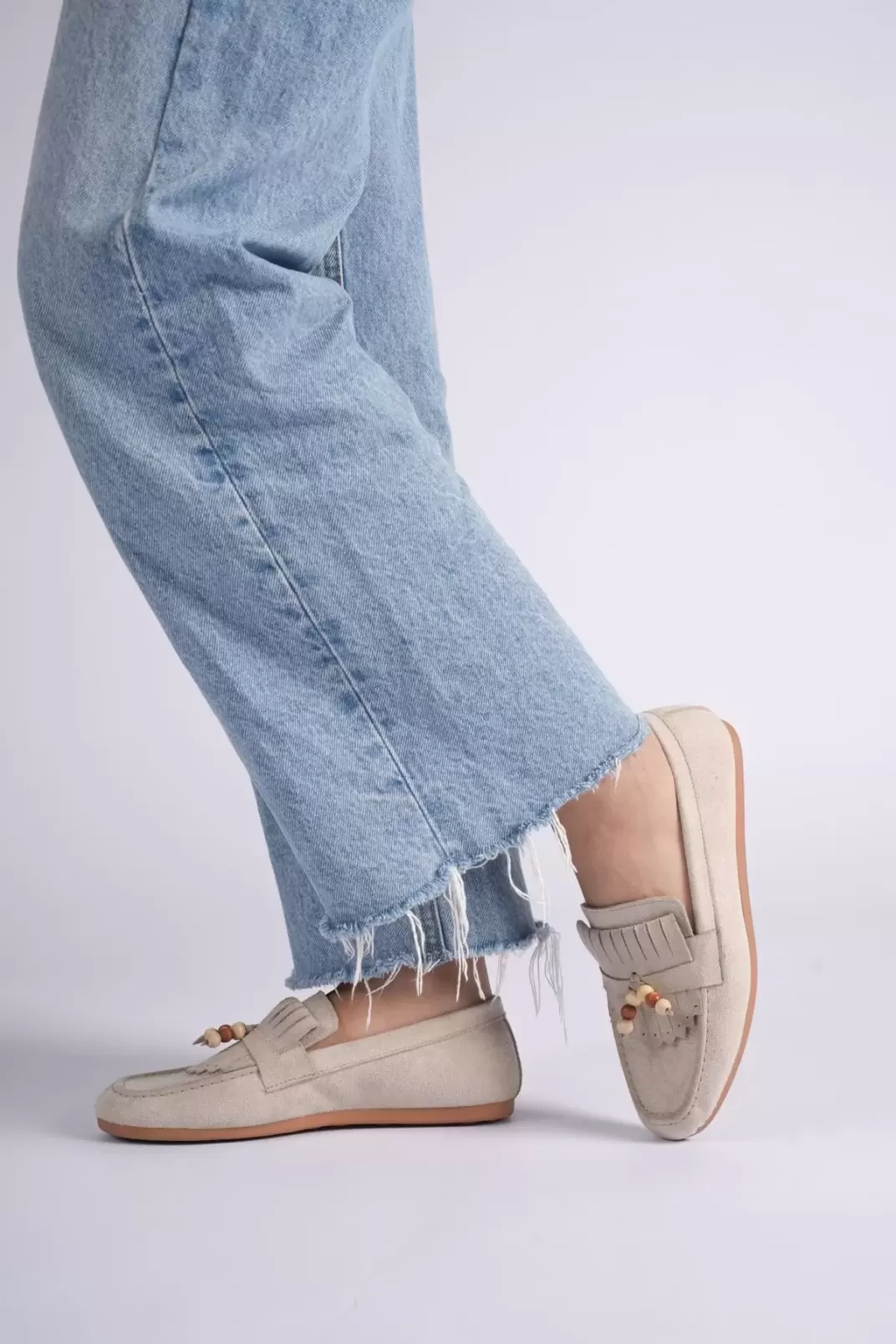 Kadın Bej Süet Günlük Ayakkabı  TR19MS03B