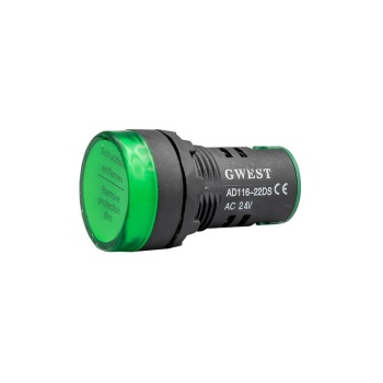 GWEST 22mm YEŞİL 24V. SİNYAL LAMBASI   KDV DAHİL FİYAT
