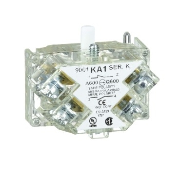 Schneider Electric 9001KA1 Korumalı Terminallerle Kontak Bloğu - 9001K - 1 K/A Standart - Gümüş Alaşım