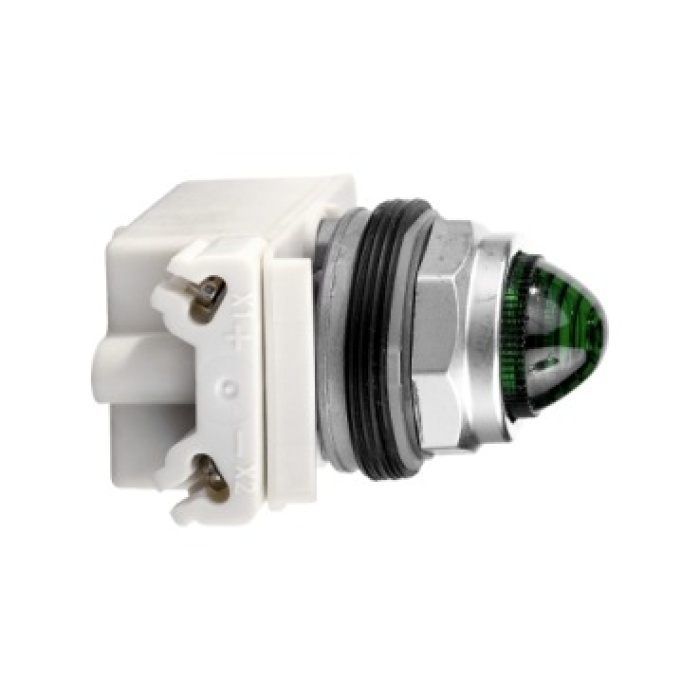 Schneider 9001KP7G9 30mm 230V AC Ba 9S IP66 Yeşil Sekizgen Pilot Işığı