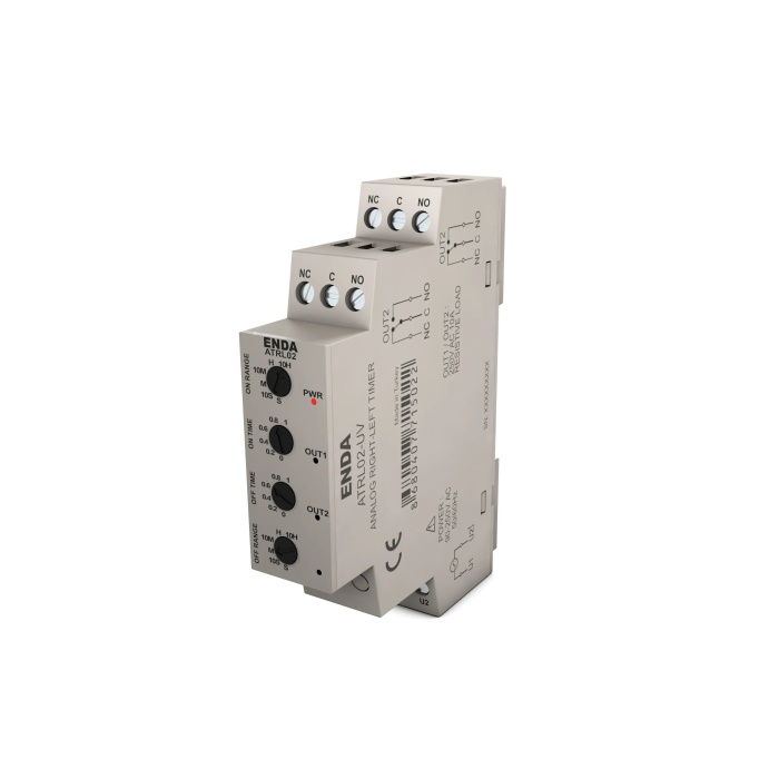 ATRL02-UV ENDA RAY TİPİ SAĞ-SOL ANALOG ZAMAN RÖLESİ 90-250V AC