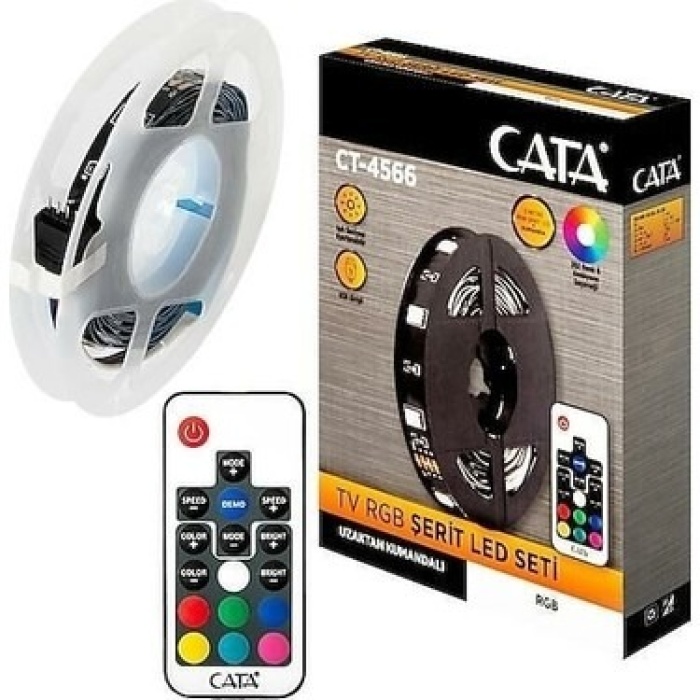 CATA  RGB ŞERİT LED SET (USB GİRİŞLİ) ( KDV DAHİL FİYAT)