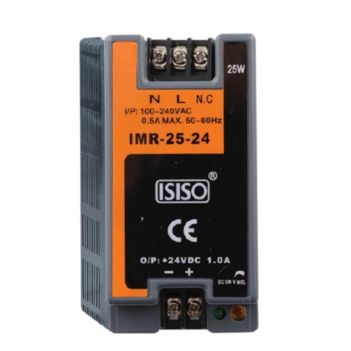 ISISO IMR-25-12 - 25W 12VDC 2.1A Ray Montajlı Kapalı Tip Mini Güç Kaynağı