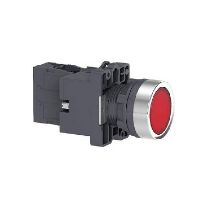 Schneider Electric XA2EW34B1 1 NA Kırmızı Işıklı, yaylı butonlar 24 VDC