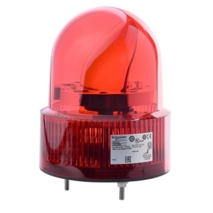 Schneider XVR12B04 120mm 24V AC/DC Kırmızı Döner Aynalı Tepe Lambası
