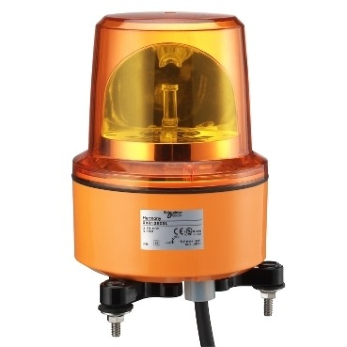 Schneider XVR13B05L 130mm 24V AC/DC Turuncu Döner Aynalı Tepe Lambası