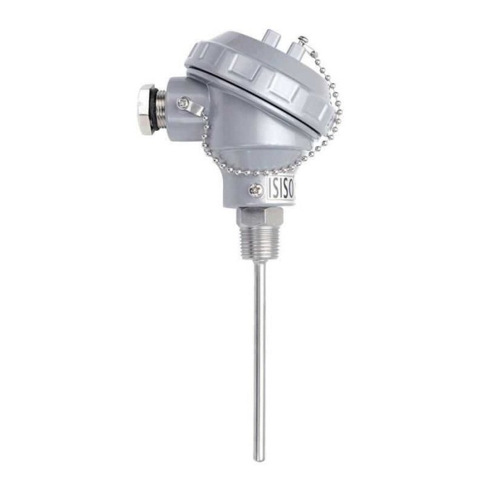 ISISO KAFALI TİP TERMOKUPL ÇAP 6 200 MM DALMA MESAFESİ K TİPİ Ni-CrNi 1/2 RAKORLU