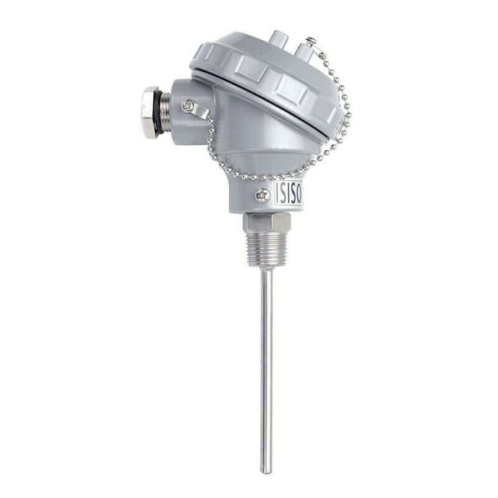 ISISO KAFALI TİP TERMOKUPL ÇAP 8 1200 MM DALMA MESAFESİ PT 100 TİPİ 1/2 RAKORLU