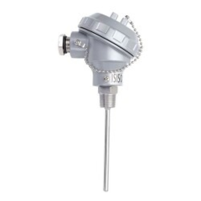 ISISO KAFALI TİP TERMOKUPL ÇAP 8 200 MM DALMA MESAFESİ 2xPT 100 TİPİ 1/2 RAKORLU