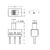 Sürgülü On/Off Switch 180 Derece 4.7mm