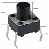 6X6 8mm Tach Buton (4 Bacak)