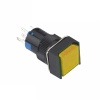 16mm Kalıcı Buton / Anahtar Sarı 1NO/1NC Kare