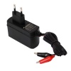 6W DC 12V 500mA Priz Tipi Akü Şarj Adaptörü(Krokodilli)