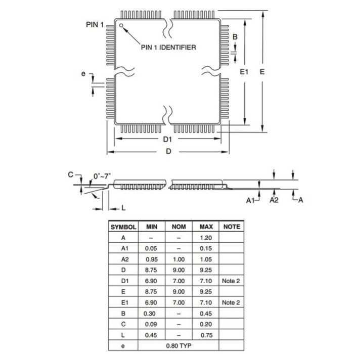 ATMEGA8-16AUR 8-Bit 16MHz SMD Mikrodenetleyici TQFP32