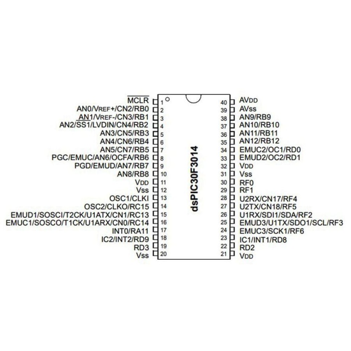 DSPIC30F3014 30I/P 16-Bit 30MIPs Mikrodenetleyici DIP-40