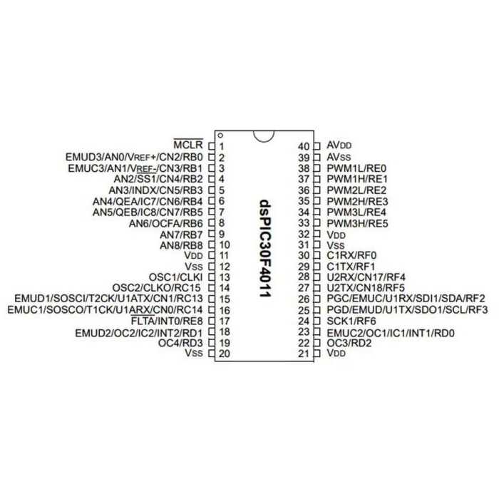 DSPIC30F4011-30I/P 16-Bit 30MIPs Mikrodenetleyici DIP-40